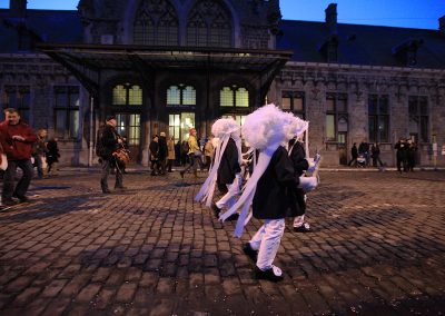 Paysans au carnaval de Binche